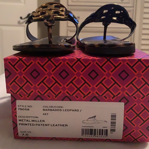 COPY - COPY - NIB Tory Burch Barbados Leopard Miller sandal - Picture 3 of 8